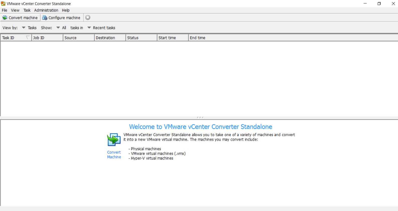 vmware converter inizio