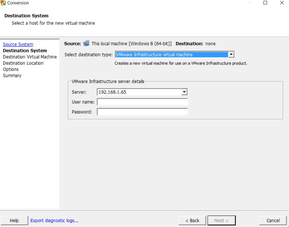 login vmware esxi